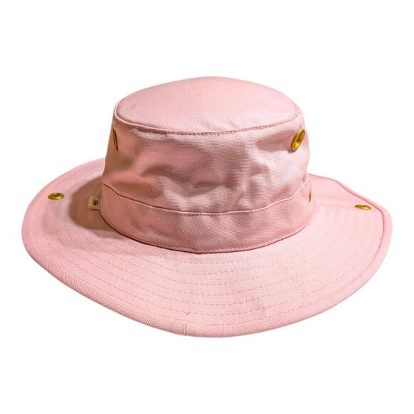 Tilley The Iconic T1 Bucket Hat Pink Size 7 1/8 Missing Cord Made in Canada - Picture 2 of 11